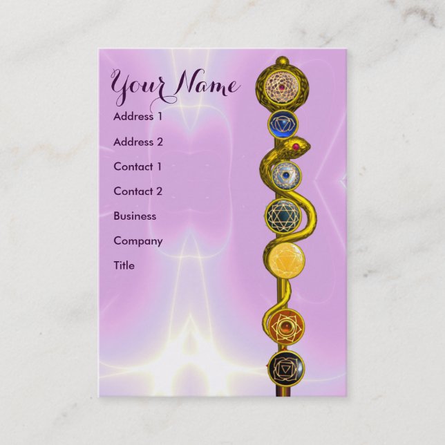 ASCLEPIUS,7 KAKRAS,YOGA,ANDLIG ENERGI VISITKORT (Framsida)