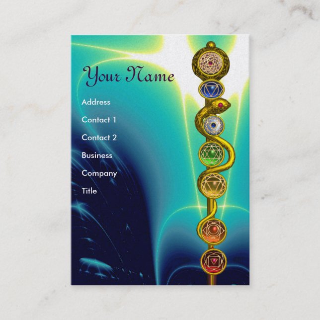 ASCLEPIUS,7 KAKRAS,YOGA,ANDLIG ENERGI VISITKORT (Framsida)