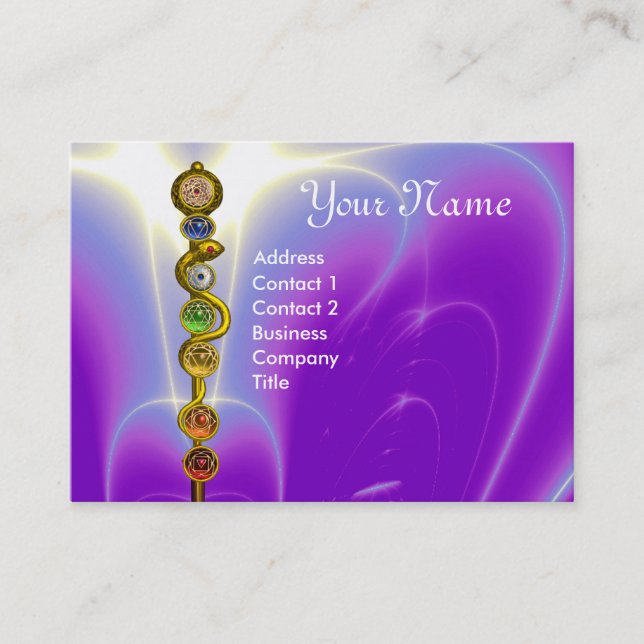 ASCLEPIUS,7 KAKRAS,YOGA,ANDLIG ENERGI VISITKORT (Framsida)