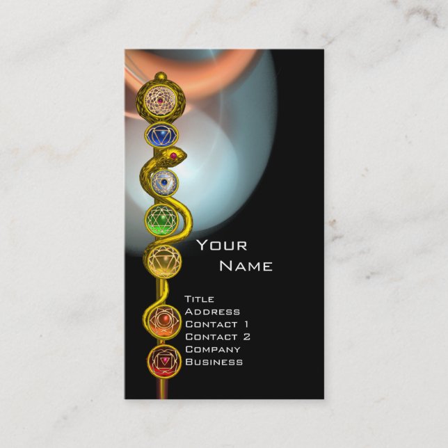 ASCLEPIUS,7 KAKRAS,YOGA,ANDLIG ENERGI VISITKORT (Framsida)
