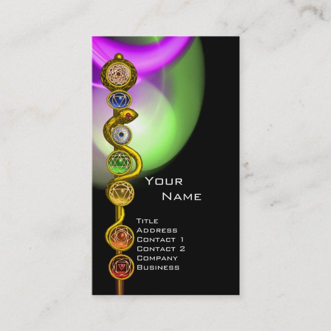 ASCLEPIUS,7 KAKRAS,YOGA,ANDLIG ENERGI VISITKORT (Framsida)