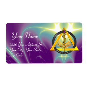 ASCLEPIUS DENTIST TANDVÅRD SYMBOL-Lila Fraktsedel