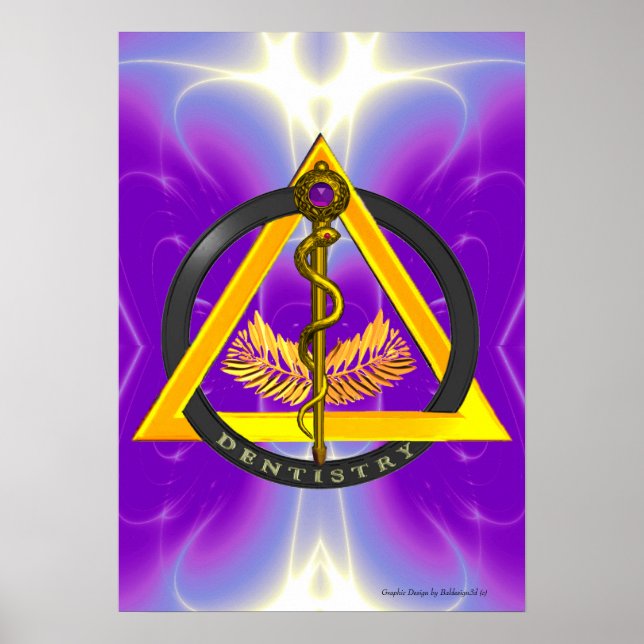 ASCLEPIUS DENTIST TANDVÅRD SYMBOL POSTER (Framsidan)