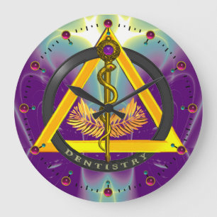 ASCLEPIUS DENTIST TANDVÅRD SYMBOL STOR KLOCKA