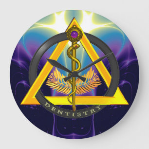 ASCLEPIUS DENTIST TANDVÅRD SYMBOL STOR KLOCKA