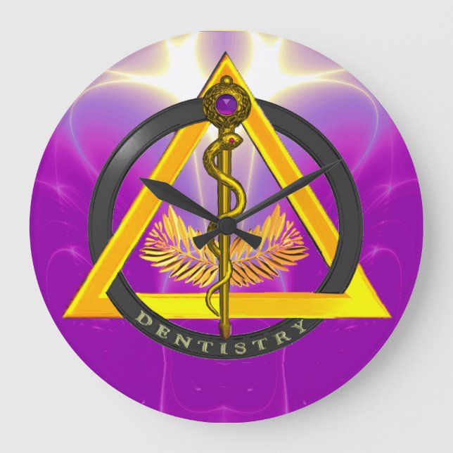 ASCLEPIUS DENTIST TANDVÅRD SYMBOL STOR KLOCKA (Framsida)