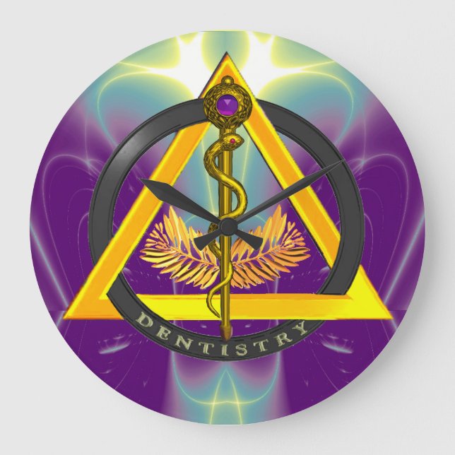 ASCLEPIUS DENTIST TANDVÅRD SYMBOL STOR KLOCKA (Framsida)