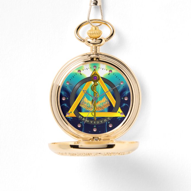 ASCLEPIUS DENTIST TANDVÅRD SYMBOL, Teal Armbandsur (Framsida)