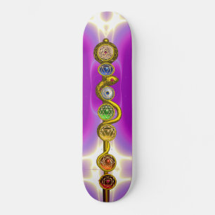 ASCLEPIUS MED 7 KAKRAS, ANDLIG ENERGI SKATEBOARD BRÄDA 19,5 CM