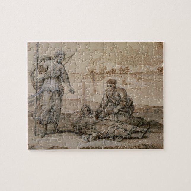 Asclepius som upplivar Hippolytus (skriva, & Pussel (Horisontell)