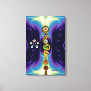 ASCLEPIUS STAV 7 CHAKROR, YOGA, ANDLIG ENERGI CANVASTRYCK