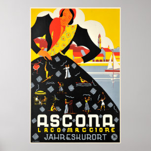 Ascona,Lago Maggiore,Schweiz, Travel Poster
