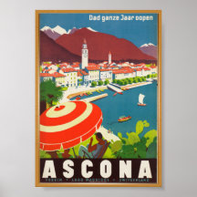 Ascona Vintage resor Poster
