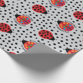 ASD Annorlunda är vackert Autism Nyckelpiga Födels Presentpapper