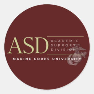 ASD STICKER RUNT KLISTERMÄRKE