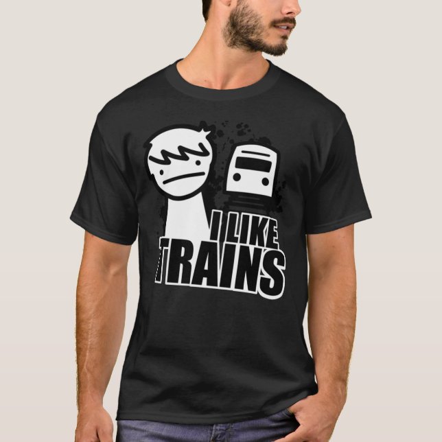 ASDF T-Shirt I Like Trains  Essential T-Shirt (Framsida)