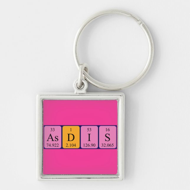 Asdis Periodisk bord namn nyckelring (Framsidan)