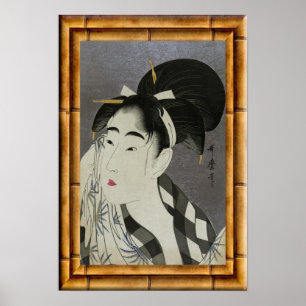 Ase o Fuku Onna~Kitagawa Utamaro~Woman Wiping Ansi Poster