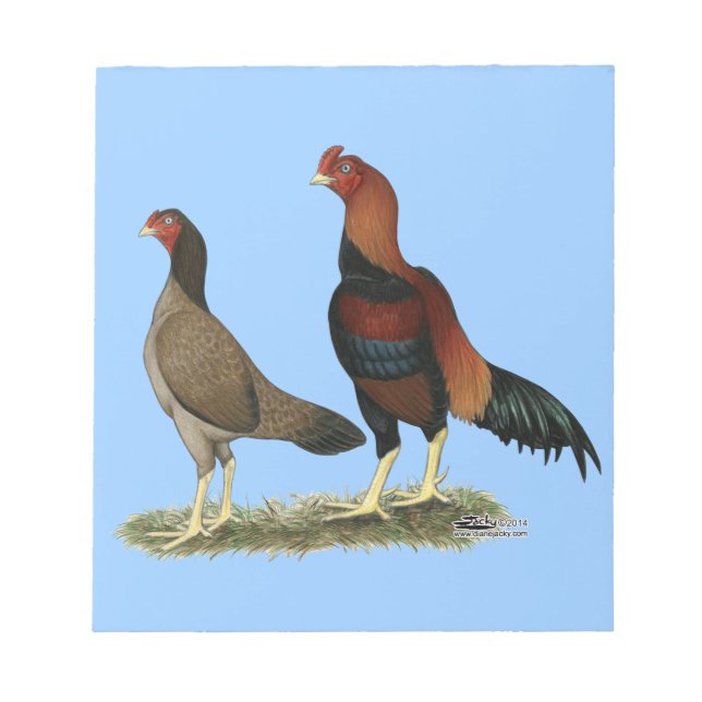 Aseel Wheaten Chickens Anteckningsblock (Framsida)