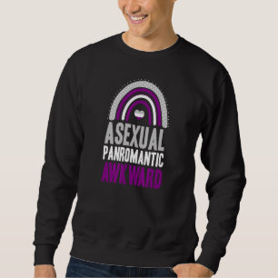 Asex Panromantic Awkward Asexuellt Pride Bohemian Lång Ärmad Tröja