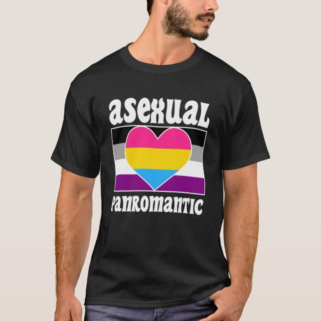Asex Panromantic Pride Flagga Cute Ace Aestthetic T Shirt (Framsida)