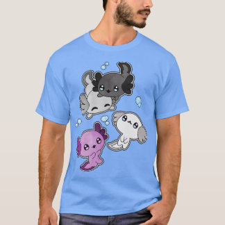 ASexal Axolotl HBT-Pride Flagga T Shirt