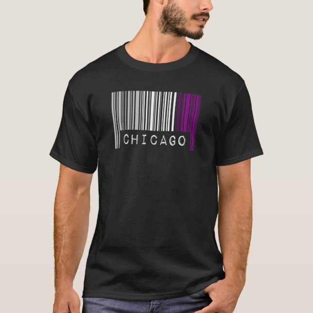 ASexbarcode Pride Chicago Illinois Cute Ace Ae T Shirt (Framsida)
