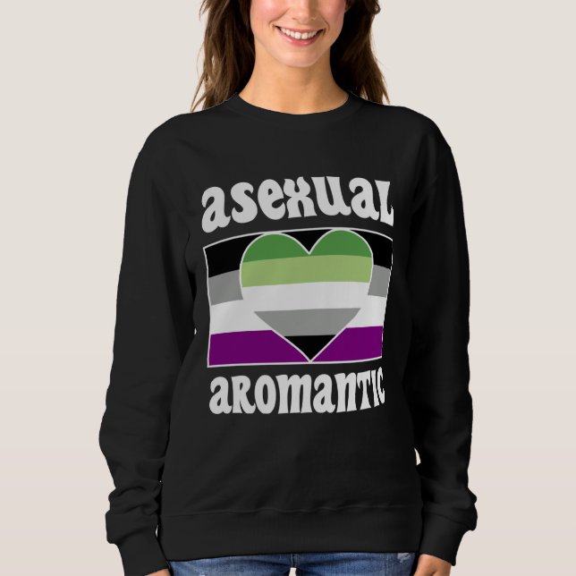 Asexual Aromantic Pride Flag Cute  Ace Aesthetic T Shirt (Framsida)