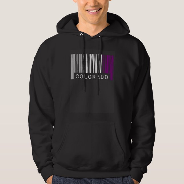 Asexual Barcode Pride Colorado Cute Ace Aesthetic  Hoodie (Framsida)