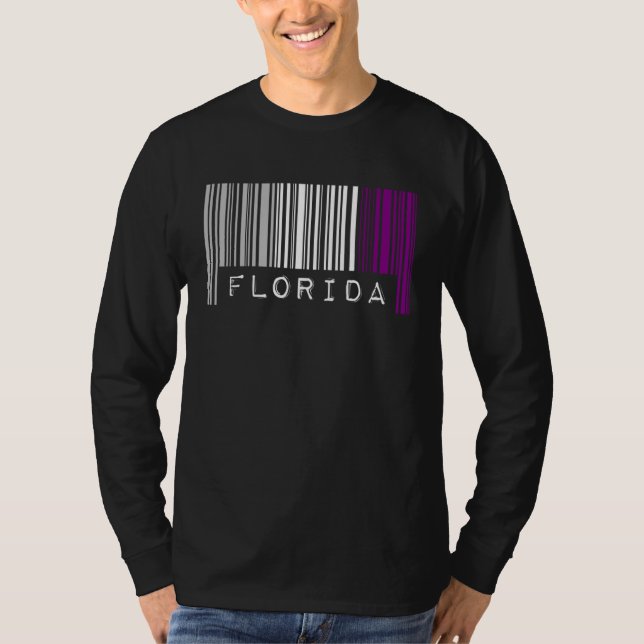 Asexual Barcode Pride Florida Cute Ace Aesthetic L T Shirt (Framsida)