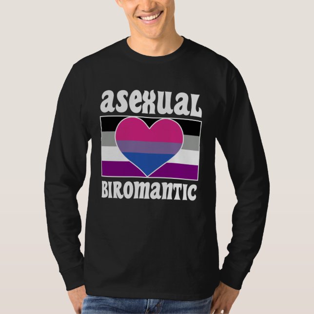 Asexual Biromantic Pride Flag Cute  Ace Aesthetic T Shirt (Framsida)