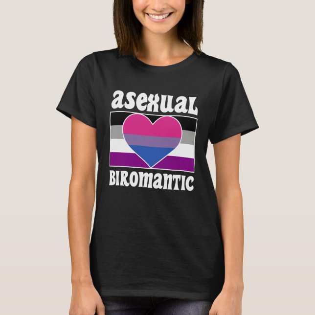 Asexual Biromantic Pride Flag Cute  Ace Aesthetic T Shirt (Framsida)