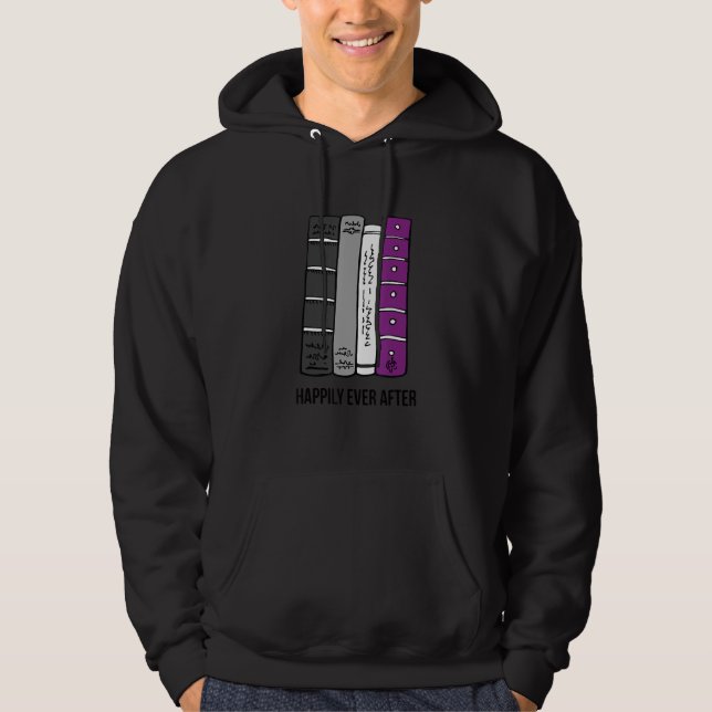 Asexual Bookworm Ace Pride Book Lover Proud Asexua Hoodie (Framsida)