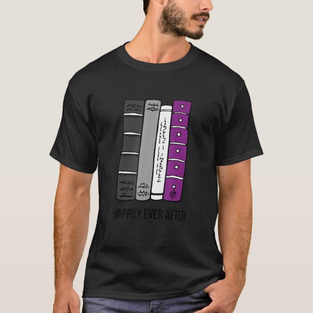 Asexual Bookworm Ace Pride Book Lover Proud Asexua T Shirt (Framsida)