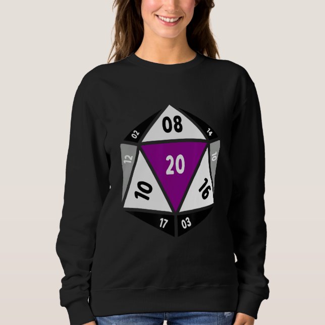 Asexual D20 Dice Ace Pride LGBTQ Gender Equality G T Shirt (Framsida)