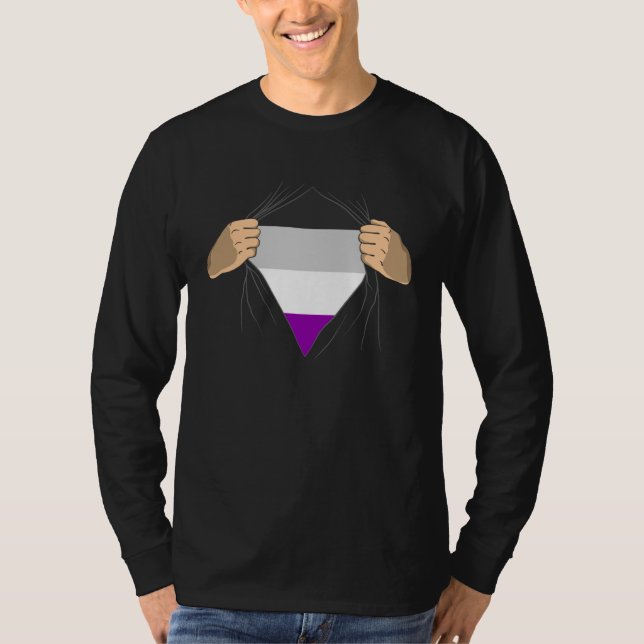 Asexual Flag T Shirt (Framsida)