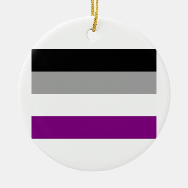 ASEXUAL FLAGGAORIGINAL JULGRANSPRYDNAD KERAMIK (Framsidan)