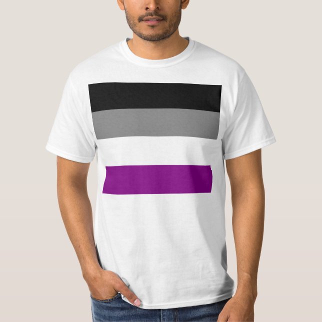Asexual flaggaskjorta t-shirt (Framsida)