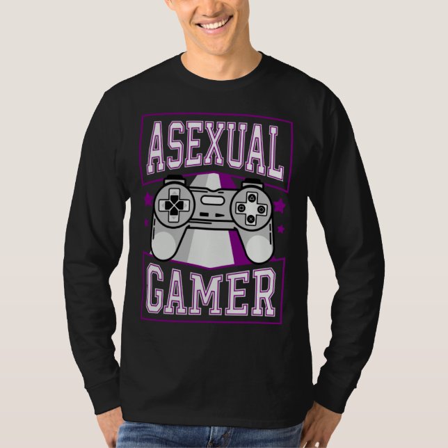 Asexual Gamer Video Games  Cute Trendy Ace Pride S T Shirt (Framsida)