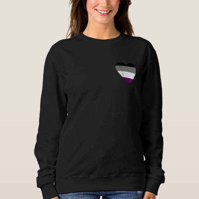 Asexual Heart Pocket LGBT-Q Gay Pride Love Men Wom T Shirt (Framsida)