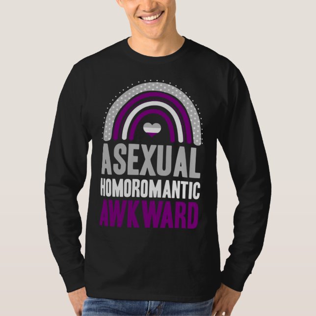 Asexual Homoromantic Awkward Asexual Pride Bohemia T Shirt (Framsida)