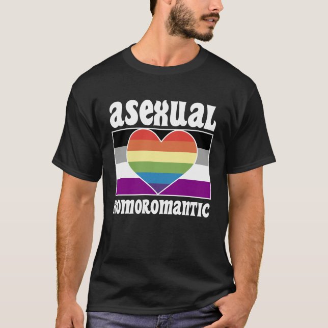 Asexual Homoromantic Pride Flag Cute  Ace Aestheti T Shirt (Framsida)