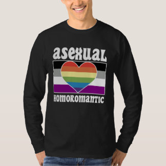 Asexual Homoromantic Pride Flag Cute  Ace Aestheti T Shirt