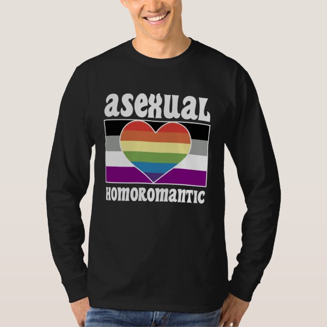 Asexual Homoromantic Pride Flag Cute  Ace Aestheti T Shirt (Framsida)