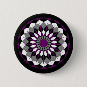 Asexual Mandala LGBT för prideflaggafärger Knapp