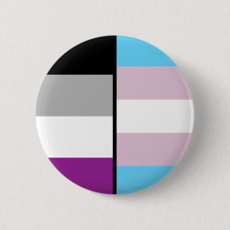 Asexual och trans.-flaggaemblem knapp