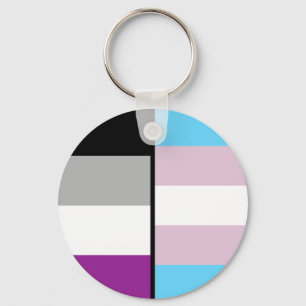 Asexual och trans.-flagganyckelring nyckelring