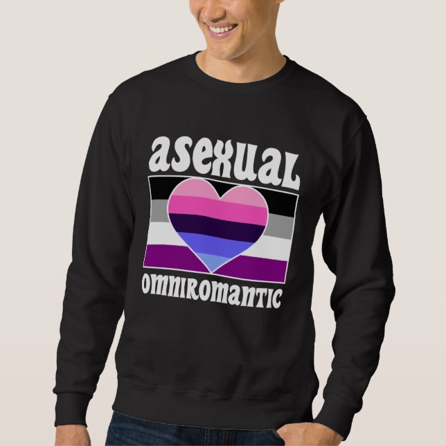 Asexual Omniromantic Pride Flag Cute  Ace Aestheti Lång Ärmad Tröja (Framsida)
