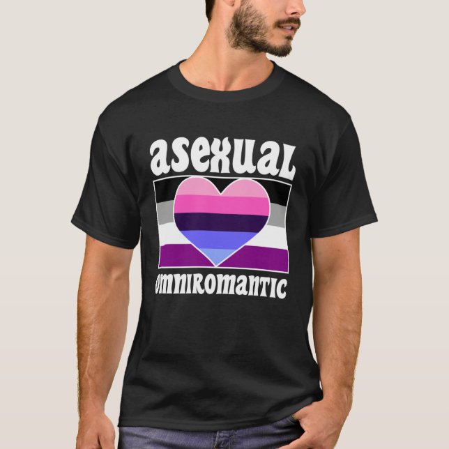 Asexual Omniromantic Pride Flag Cute  Ace Aestheti T Shirt (Framsida)