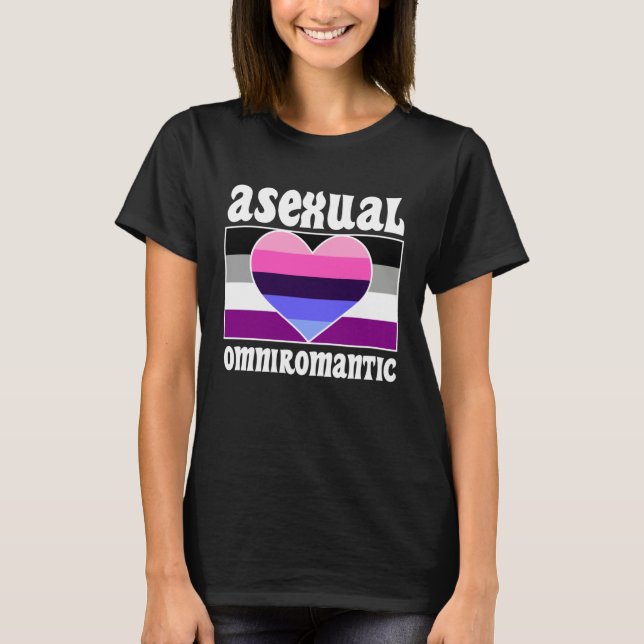 Asexual Omniromantic Pride Flag Cute  Ace Aestheti T Shirt (Framsida)